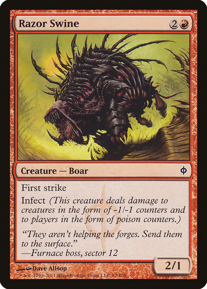 Razor Swine [New Phyrexia] | Tables and Towers