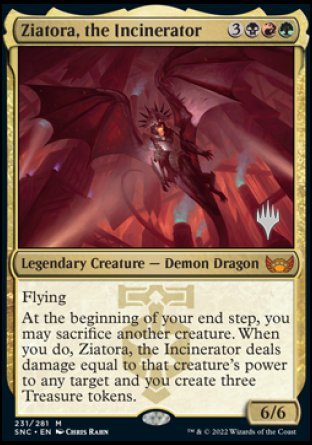 Ziatora, the Incinerator (Promo Pack) [Streets of New Capenna Promos] | Tables and Towers