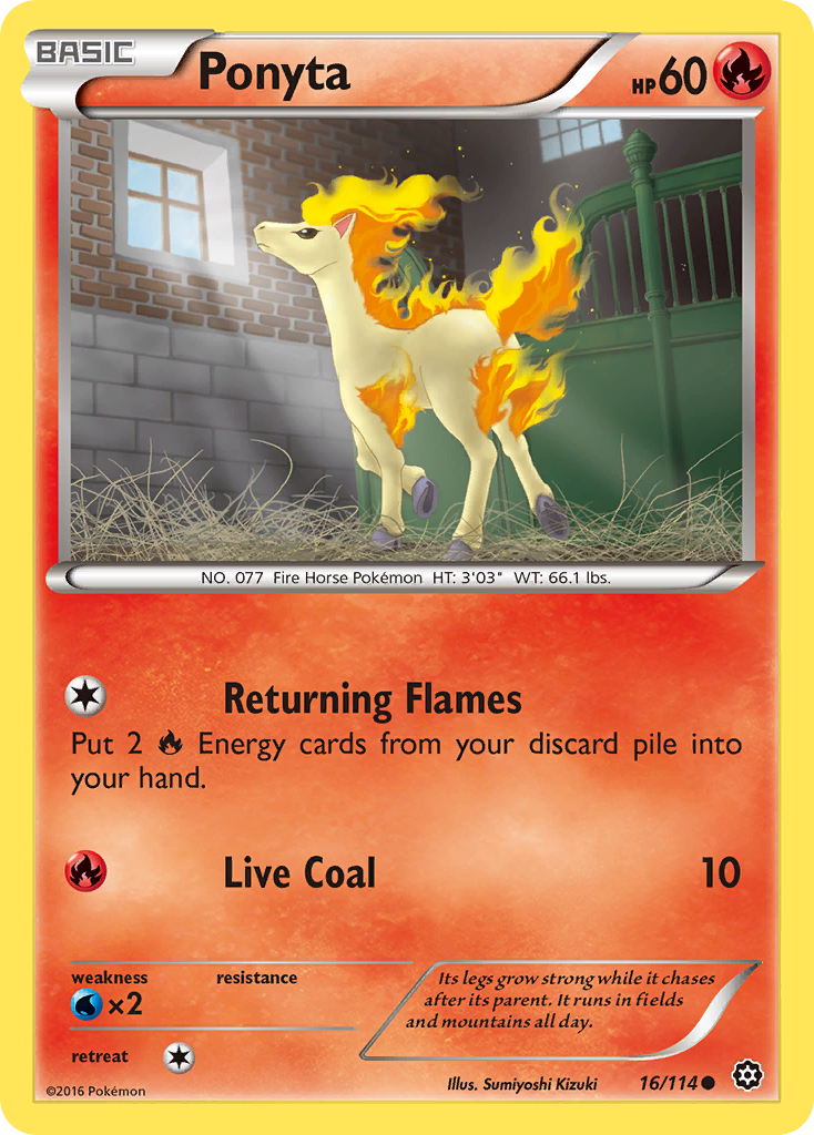 Ponyta (16/114) [XY: Steam Siege] | Tables and Towers