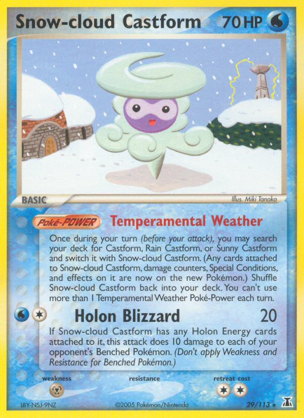 Snow-cloud Castform (29/113) [EX: Delta Species] | Tables and Towers