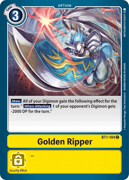 Golden Ripper [BT1-104] [Release Special Booster Ver.1.0] | Tables and Towers