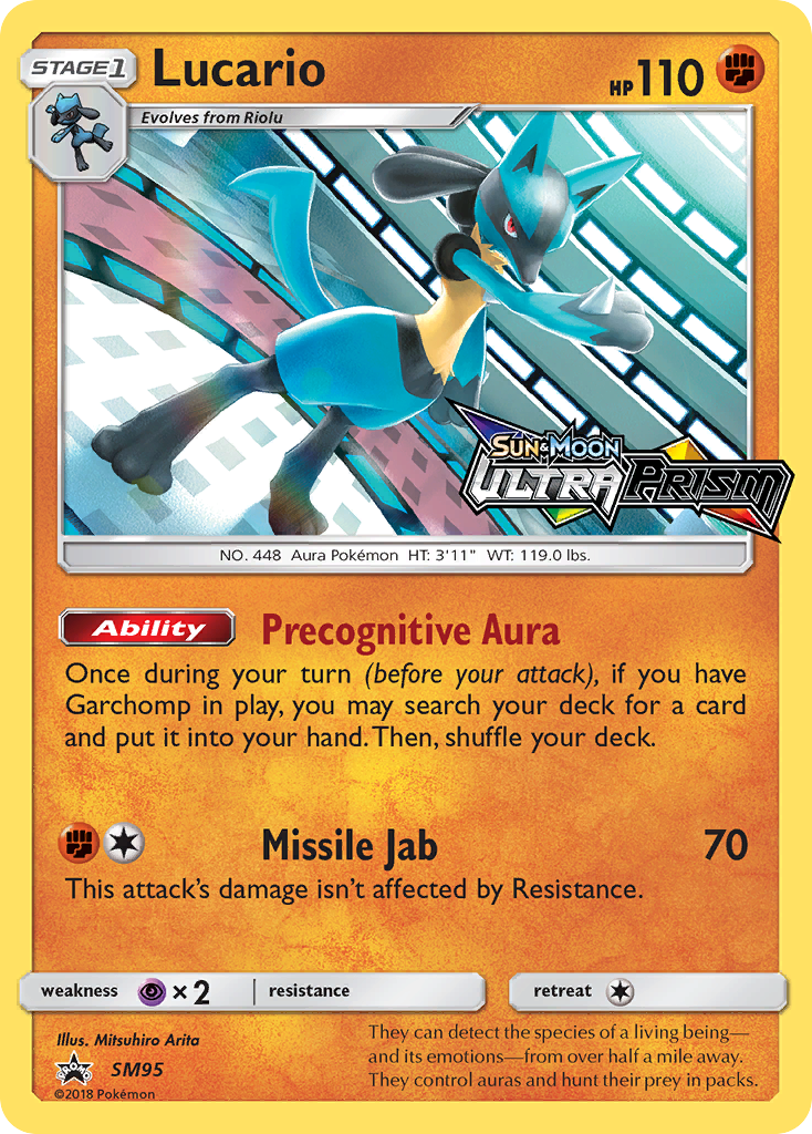 Lucario (SM95) (Prerelease Promo) [Sun & Moon: Black Star Promos] | Tables and Towers