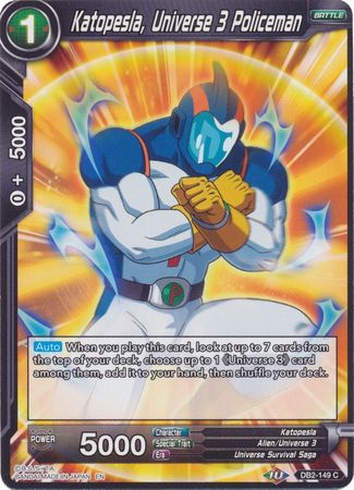 Katopesla, Universe 3 Policeman (Reprint) (DB2-149) [Battle Evolution Booster] | Tables and Towers