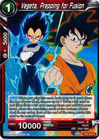 Vegeta, Prepping for Fusion (BT6-009) [Destroyer Kings] | Tables and Towers