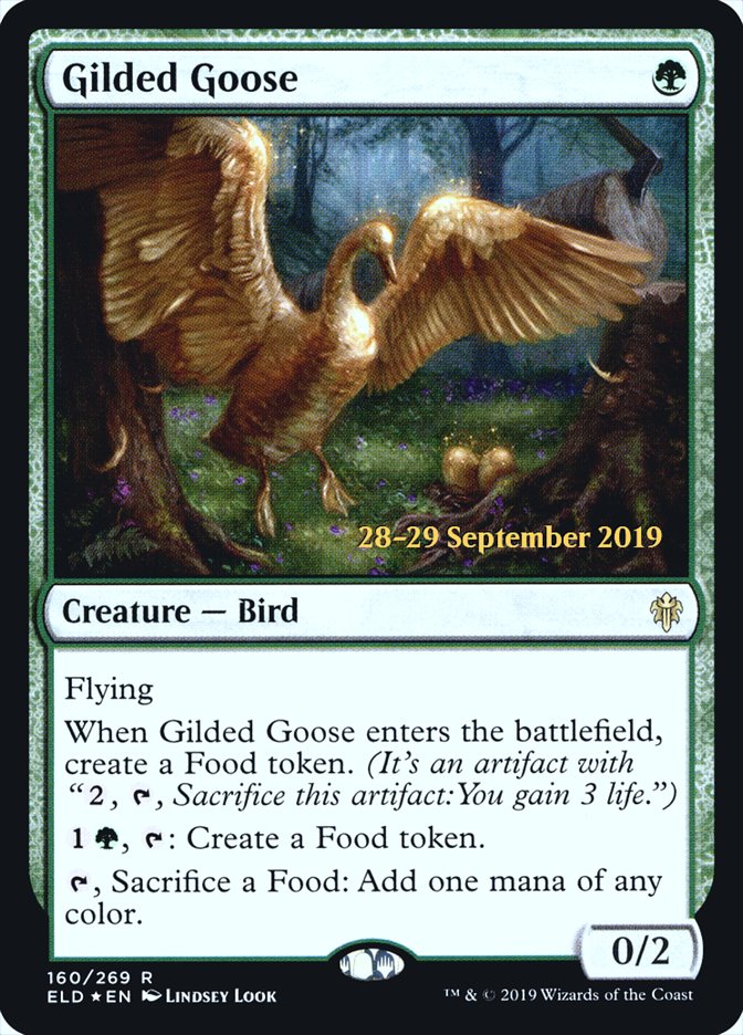 Gilded Goose [Throne of Eldraine Prerelease Promos] | Tables and Towers