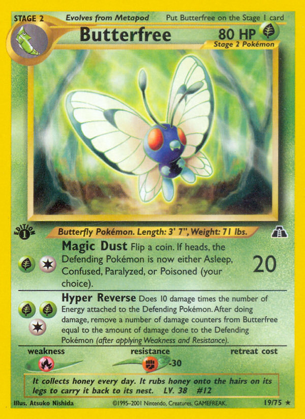 Butterfree (19/75) [Neo Discovery 1st Edition] | Tables and Towers