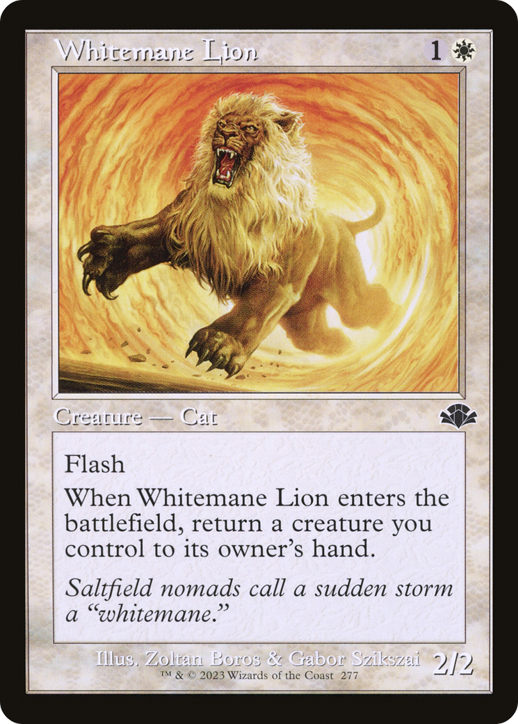 Whitemane Lion (Retro) [Dominaria Remastered] | Tables and Towers