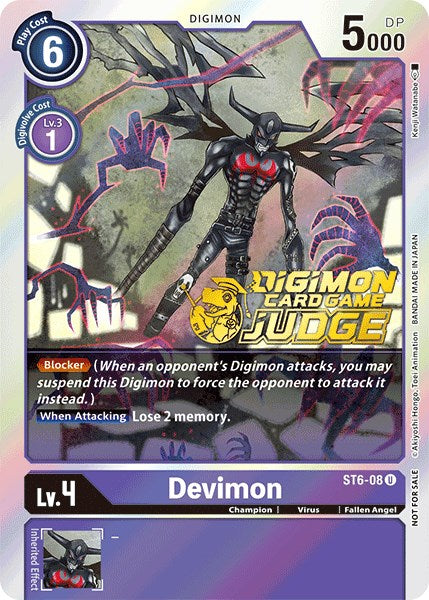 Devimon [ST6-08] (Judge Pack 1) [Starter Deck: Venomous Violet] | Tables and Towers