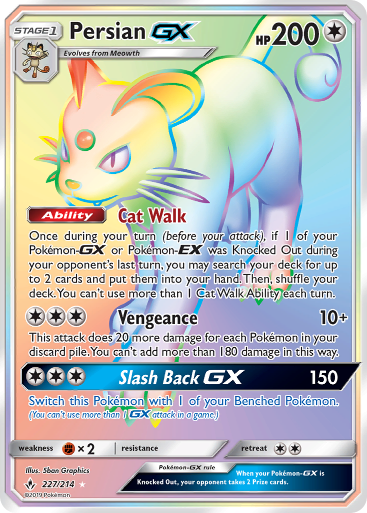 Persian GX (227/214) [Sun & Moon: Unbroken Bonds] | Tables and Towers