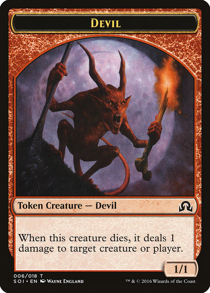 Devil Token [Shadows over Innistrad Tokens] | Tables and Towers