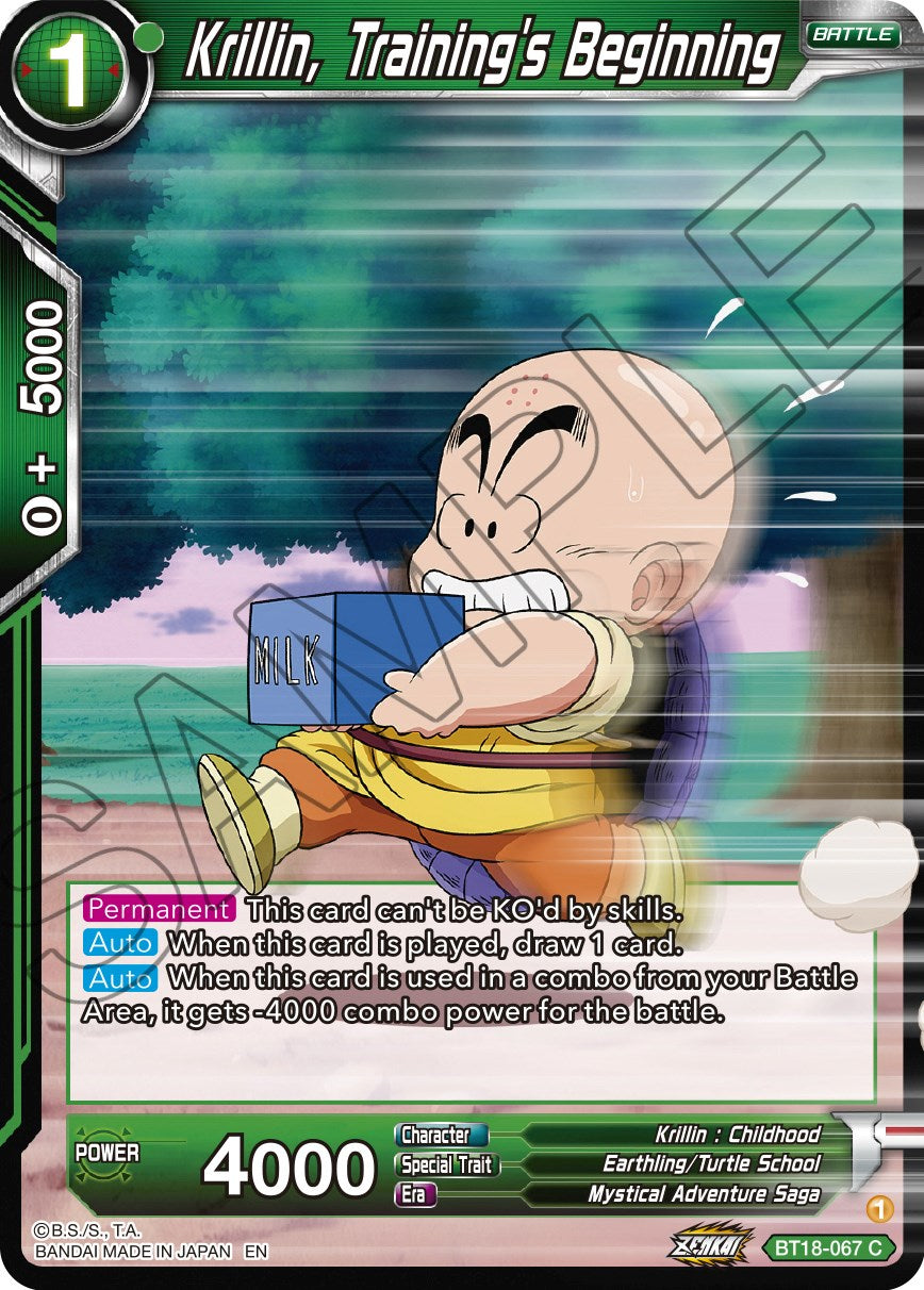 Krillin, Training's Beginning (BT18-067) [Dawn of the Z-Legends] | Tables and Towers