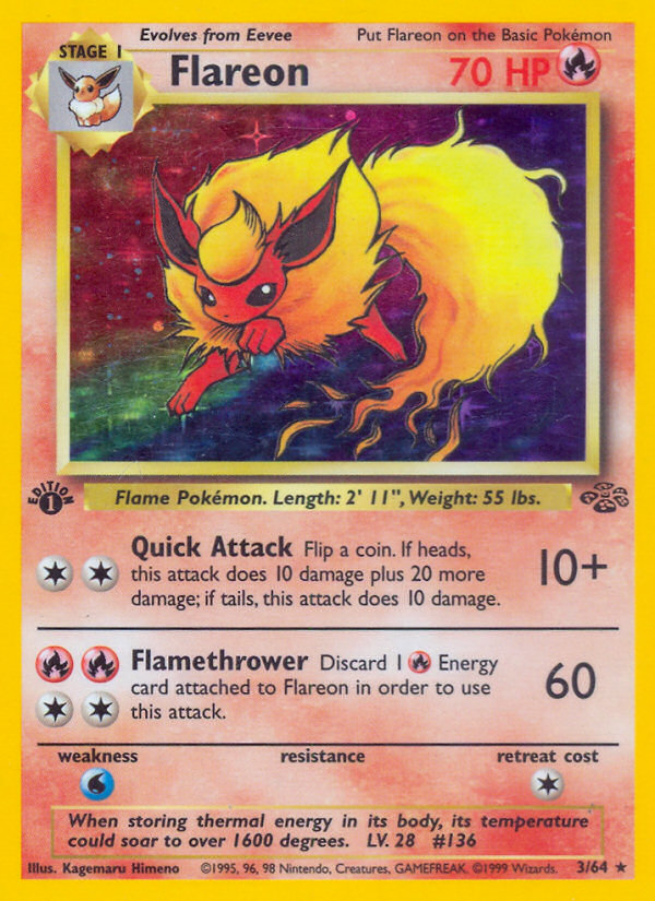 Flareon (3/64) [Jungle 1st Edition] | Tables and Towers