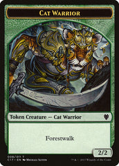 Cat Warrior (008) // Rat (003) Double-Sided Token [Commander 2017 Tokens] | Tables and Towers