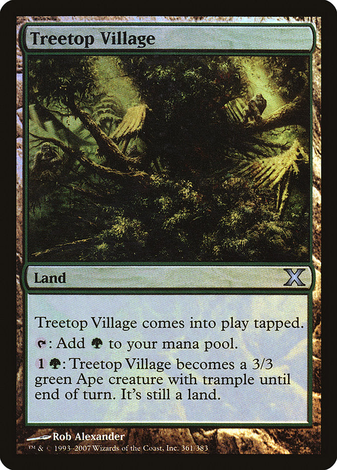 Treetop Village (Premium Foil) [Tenth Edition] | Tables and Towers