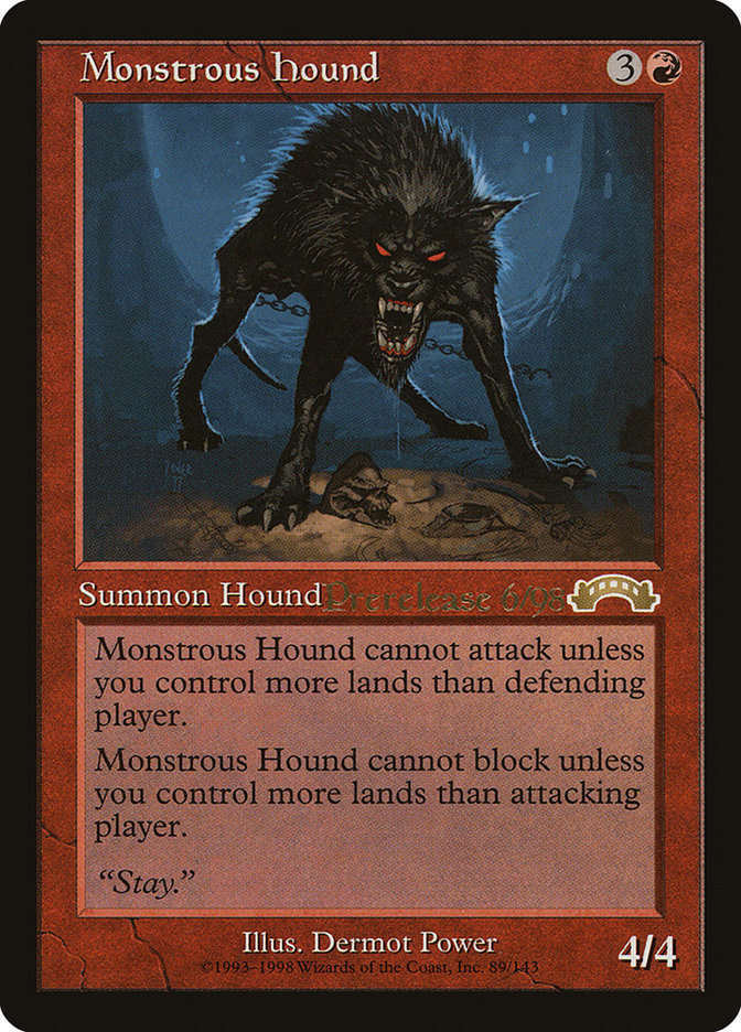 Monstrous Hound [Exodus Promos] | Tables and Towers