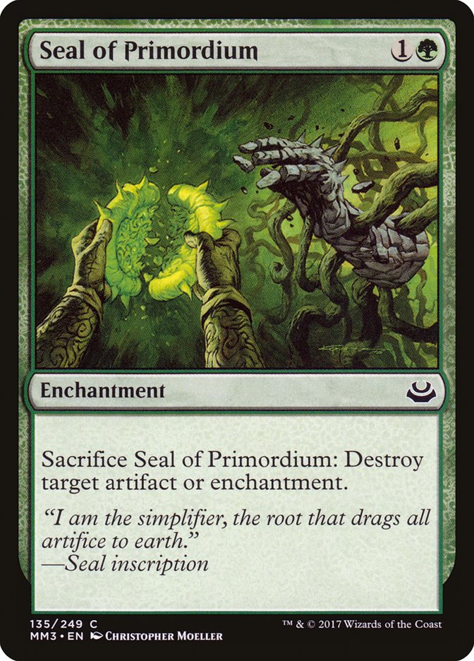 Seal of Primordium [Modern Masters 2017] | Tables and Towers