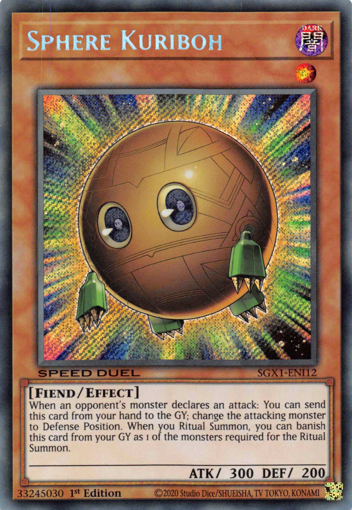 Sphere Kuriboh [SGX1-ENI12] Secret Rare | Tables and Towers