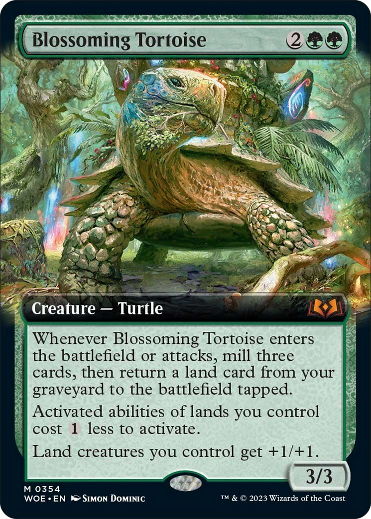 Blossoming Tortoise (Extended Art) [Wilds of Eldraine] | Tables and Towers