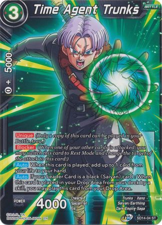 Time Agent Trunks (Starter Deck - Saiyan Wonder) (SD14-04) [Rise of the Unison Warrior] | Tables and Towers