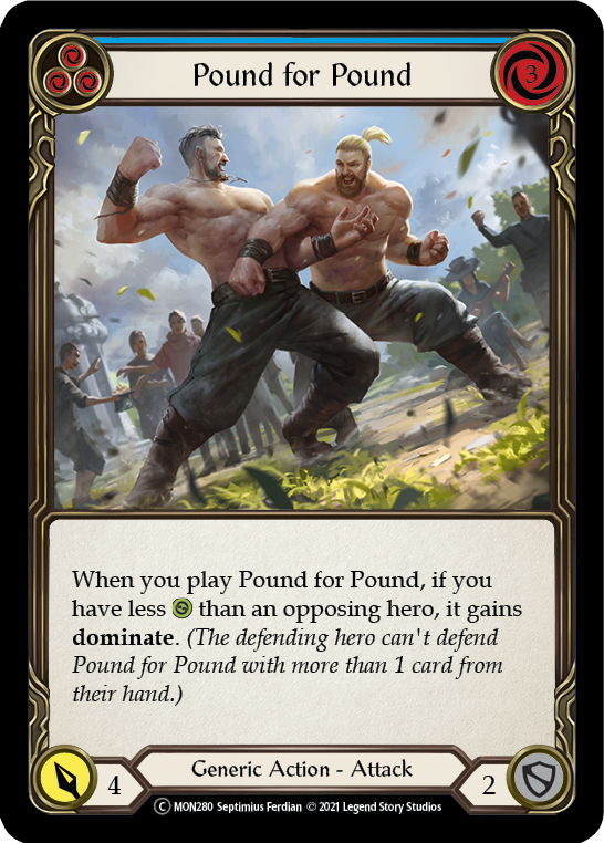 Pound for Pound (Blue) [U-MON280-RF] (Monarch Unlimited)  Unlimited Rainbow Foil | Tables and Towers