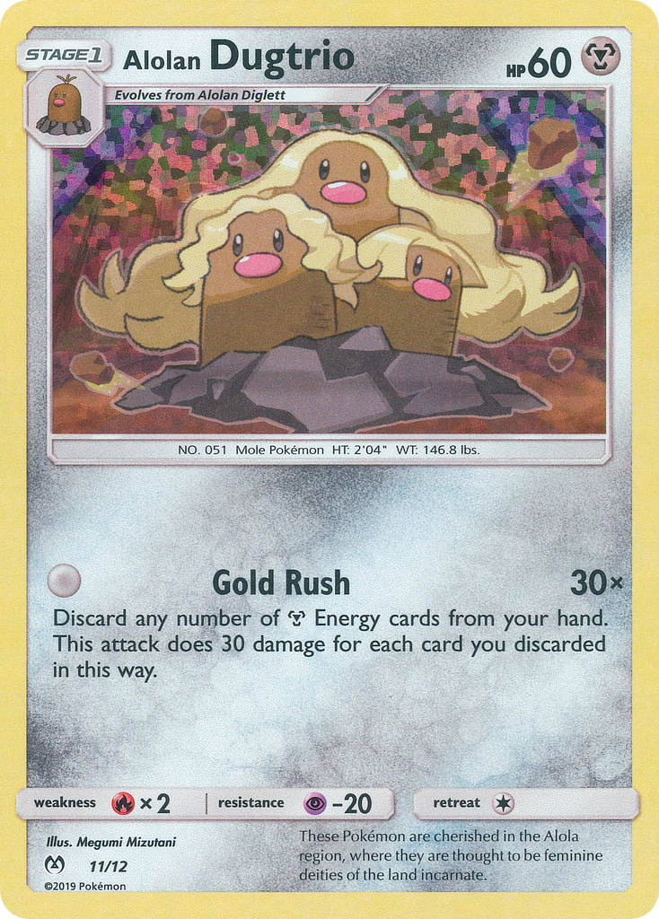 Alolan Dugtrio (11/12) [McDonald's Promos: 2019 Collection] | Tables and Towers