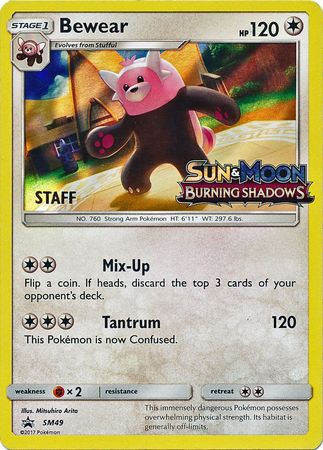 Bewear (SM49) (Staff Prerelease Promo) [Sun & Moon: Black Star Promos] | Tables and Towers