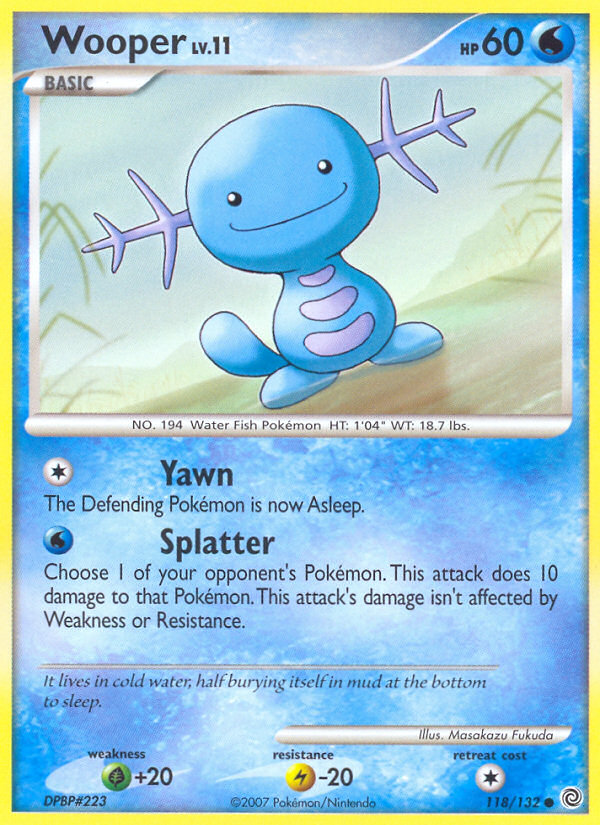 Wooper (118/132) [Diamond & Pearl: Secret Wonders] | Tables and Towers