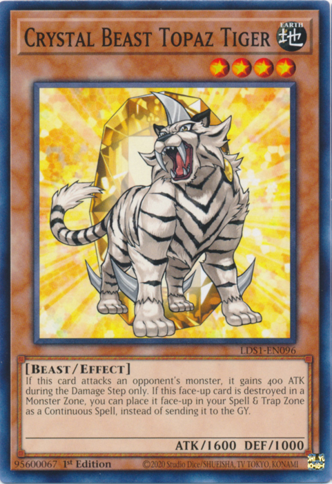 Crystal Beast Topaz Tiger [LDS1-EN096] Common | Tables and Towers