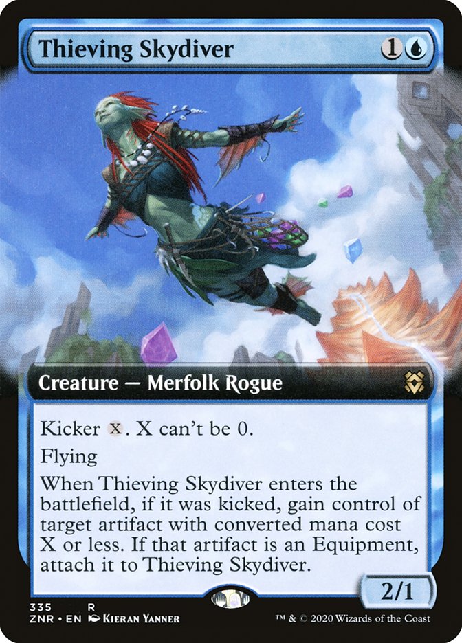 Thieving Skydiver (Extended Art) [Zendikar Rising] | Tables and Towers