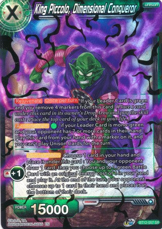 King Piccolo, Dimensional Conqueror (BT12-057) [Vicious Rejuvenation] | Tables and Towers