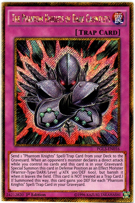 The Phantom Knights of Dark Gauntlets [PGL3-EN016] Gold Secret Rare | Tables and Towers