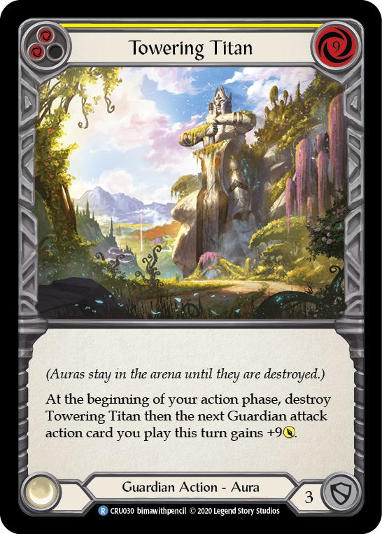 Towering Titan (Yellow) [CRU030] (Crucible of War)  1st Edition Normal | Tables and Towers