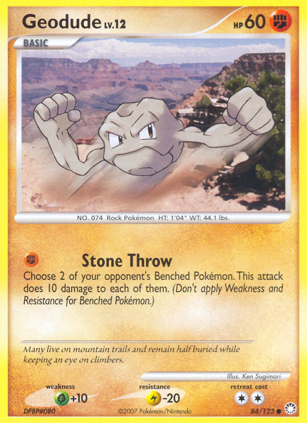 Geodude (84/123) [Diamond & Pearl: Mysterious Treasures] | Tables and Towers