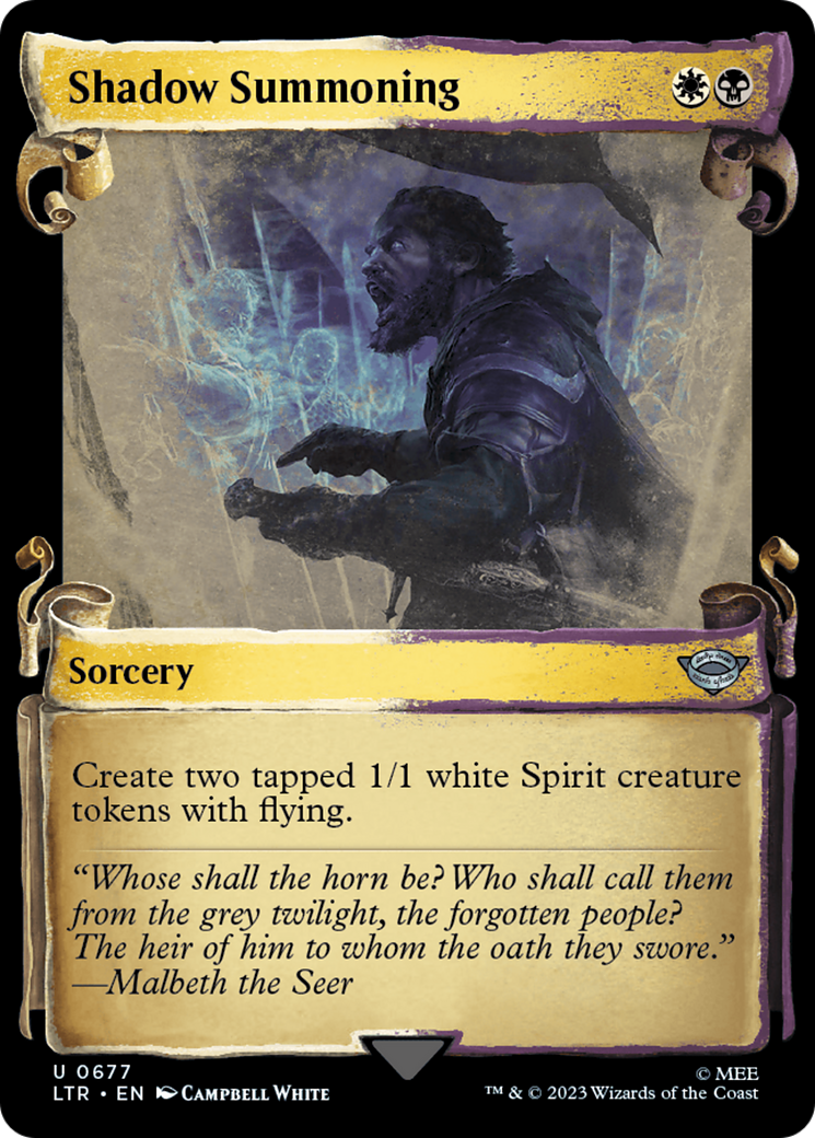 Shadow Summoning [The Lord of the Rings: Tales of Middle-Earth Showcase Scrolls] | Tables and Towers