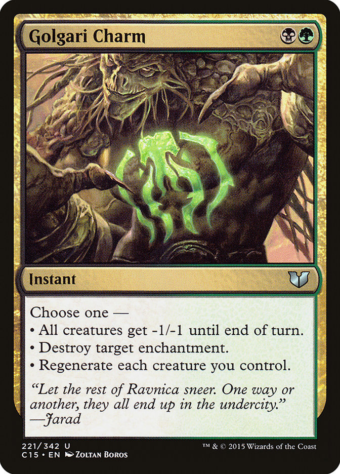 Golgari Charm [Commander 2015] | Tables and Towers