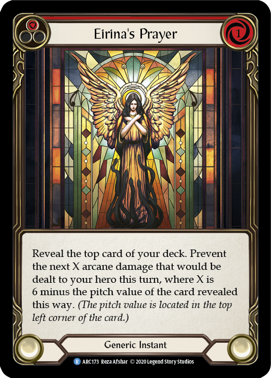 Eirina's Prayer (Red) [U-ARC173] (Arcane Rising Unlimited)  Unlimited Rainbow Foil | Tables and Towers