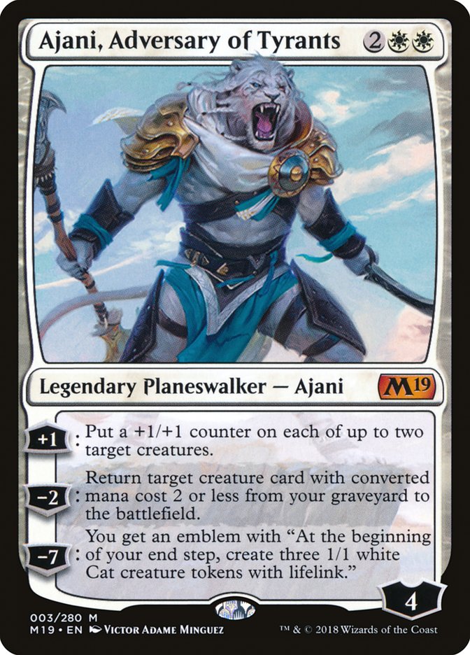 Ajani, Adversary of Tyrants [Core Set 2019] | Tables and Towers