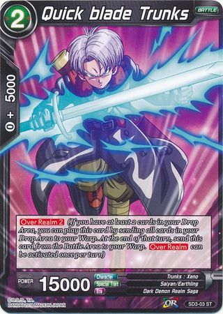 Quick blade Trunks (Starter Deck - The Dark Invasion) (SD3-03) [Cross Worlds] | Tables and Towers