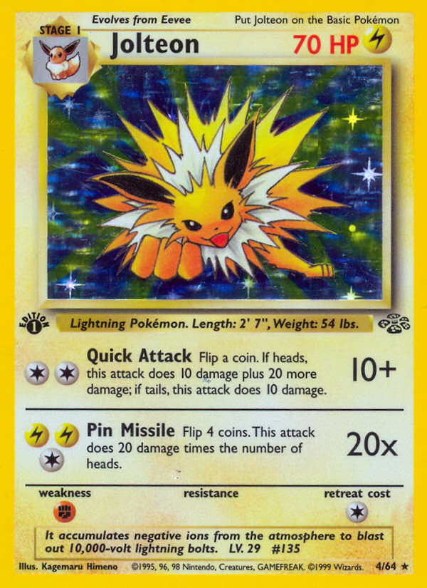 Jolteon (4/64) [Jungle 1st Edition] | Tables and Towers