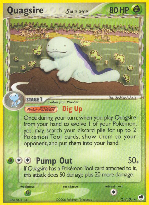 Quagsire (21/101) (Delta Species) [EX: Dragon Frontiers] | Tables and Towers