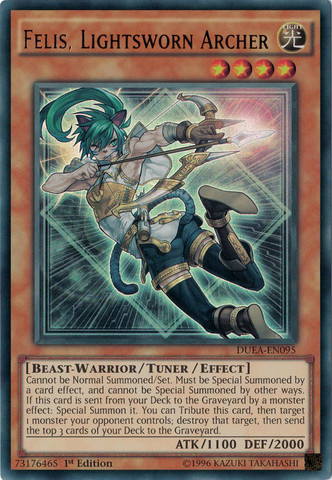 Felis, Lightsworn Archer [DUEA-EN095] Ultra Rare | Tables and Towers