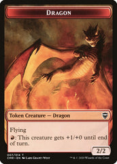 Dragon // Golem Double-Sided Token [Commander Legends Tokens] | Tables and Towers