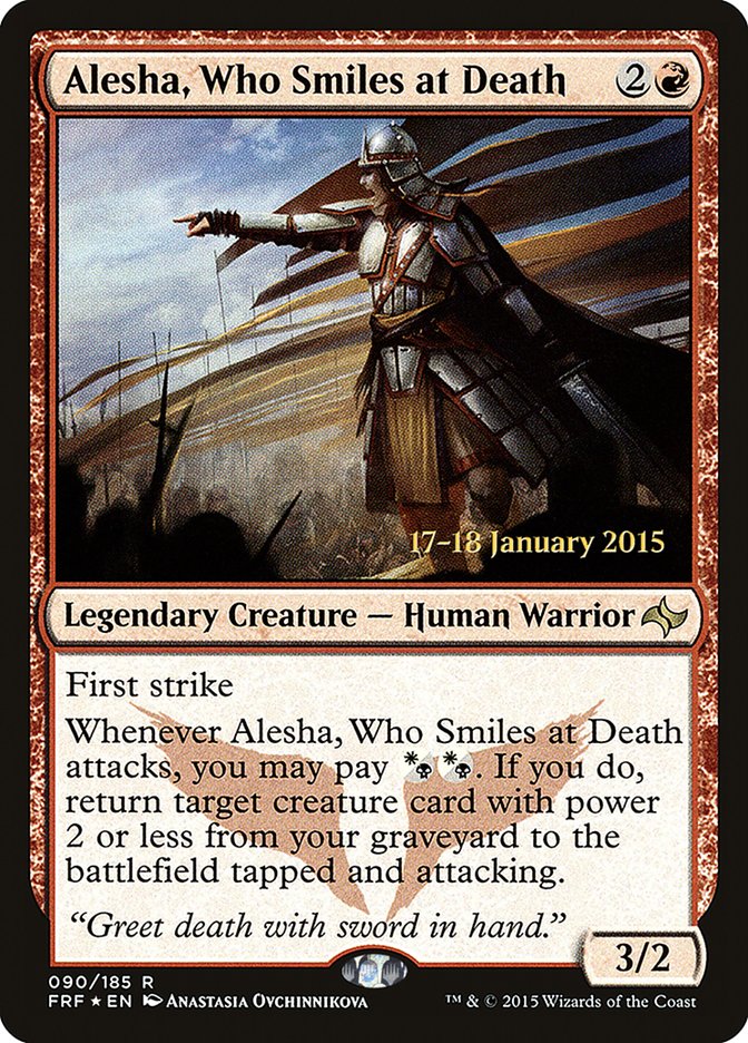 Alesha, Who Smiles at Death [Fate Reforged Prerelease Promos] | Tables and Towers