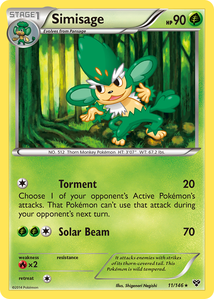 Simisage (11/146) [XY: Base Set] | Tables and Towers