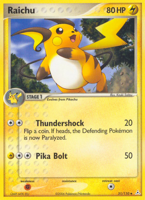 Raichu (51/110) [EX: Holon Phantoms] | Tables and Towers