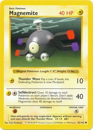 Magnemite (53/102) [Base Set Shadowless Unlimited] | Tables and Towers