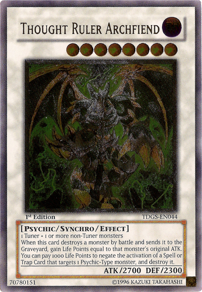 Thought Ruler Archfiend [TDGS-EN044] Ultimate Rare | Tables and Towers