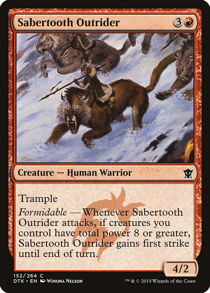 Sabertooth Outrider [Dragons of Tarkir] | Tables and Towers