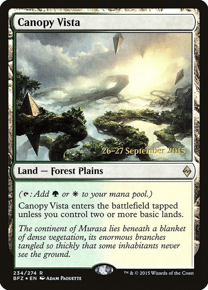 Canopy Vista [Battle for Zendikar Prerelease Promos] | Tables and Towers