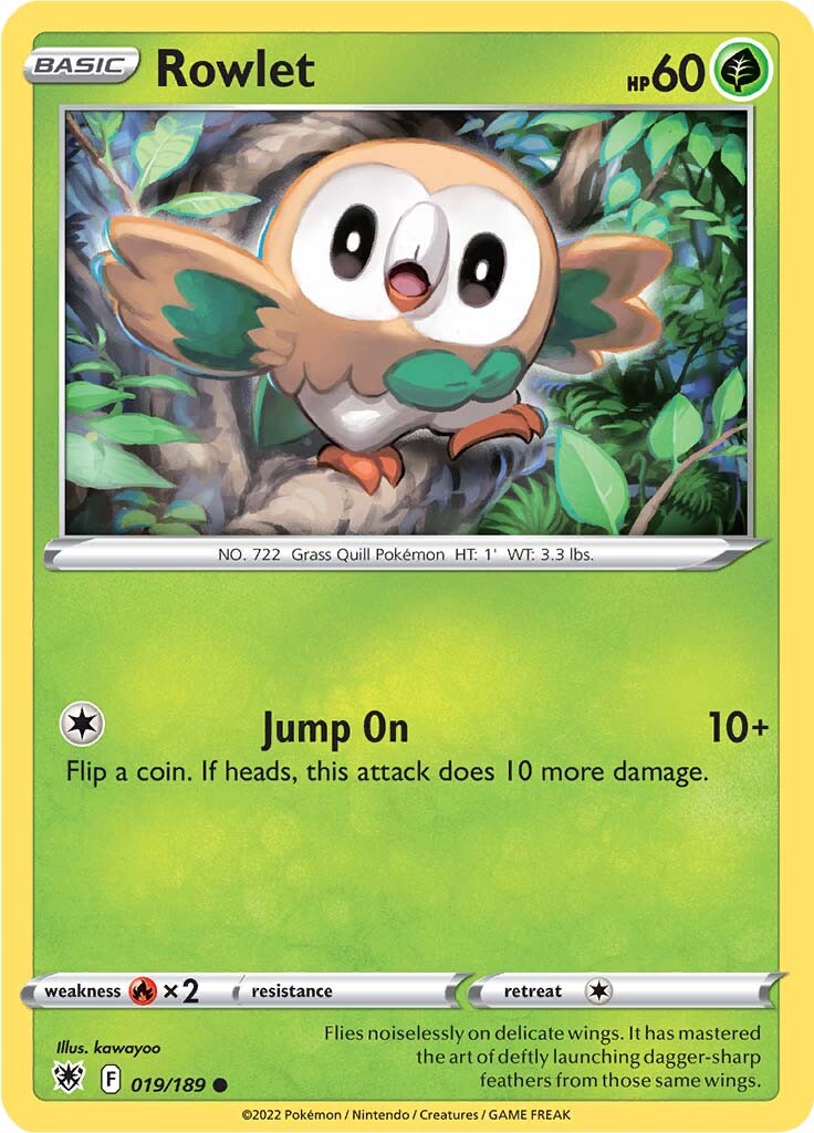 Rowlet (019/189) [Sword & Shield: Astral Radiance] | Tables and Towers